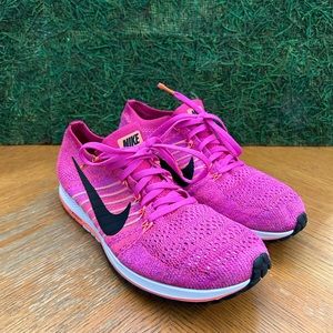Nike Zoom Flyknit Racer Streak Women's Pink white shoes